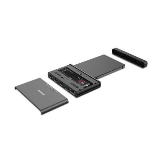 Caja externa SSD Lindy 43359 M.2 SATA USB 3.2 Gen 2 Type-C Negro Aluminio