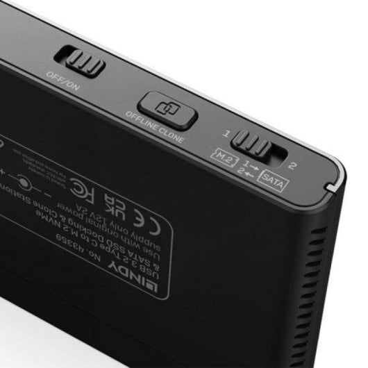 Caja externa SSD Lindy 43359 M.2 SATA USB 3.2 Gen 2 Type-C Negro Aluminio