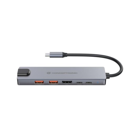 Hub Conceptronic DONN29G USB 3.2 Gen 2 Type-C 140W Grigio