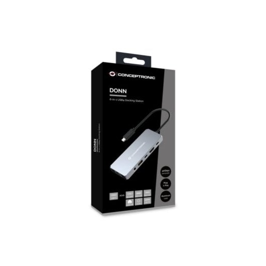 Dock Conceptronic DONN22G USB 3.2 Gen 2 Type-C 100W Cinzento Dock Conceptronic DONN22G USB 3.2 Gen 2 Type-C 100W Cinzento