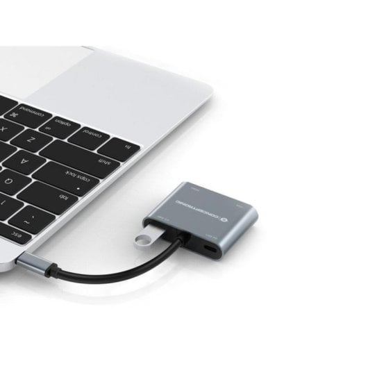 Adattatore Conceptronic DONN16G USB 3.2 Gen 1 Type-C 100W 4K Ultra HD Grigio