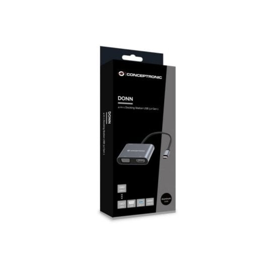 Adattatore Conceptronic DONN16G USB 3.2 Gen 1 Type-C 100W 4K Ultra HD Grigio