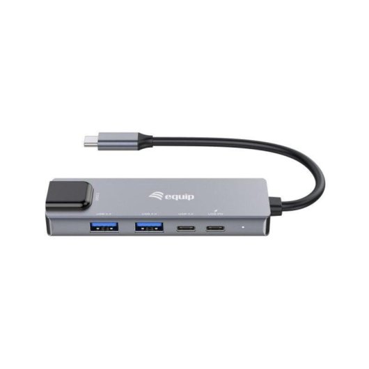 Adattatore USB-C a Ethernet Equip 133496 2.5G, 2x USB-A, 2x USB-C, Alluminio, 100W PD