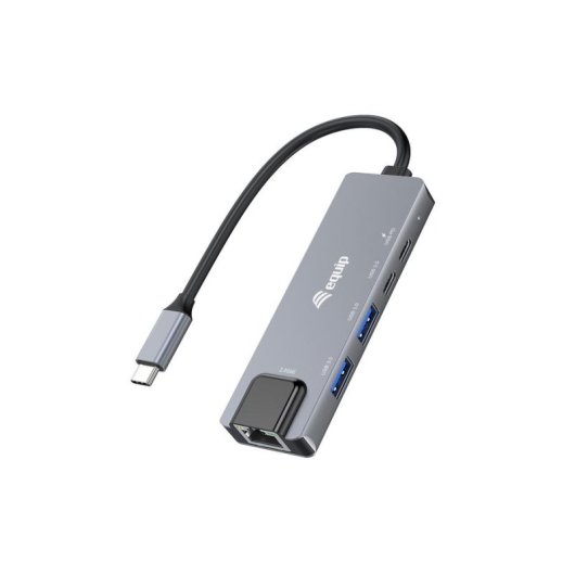Adattatore USB-C a Ethernet Equip 133496 2.5G, 2x USB-A, 2x USB-C, Alluminio, 100W PD