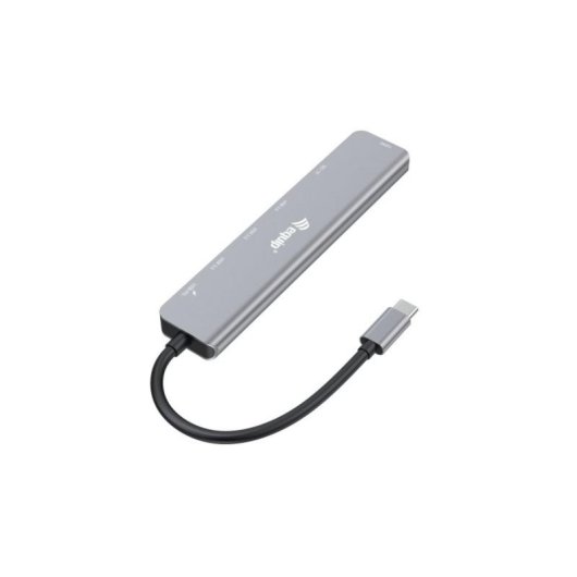 Adaptador USB-C Equip 133494 7 en 1 HDMI 4K 100W USB PD Aluminio Plata