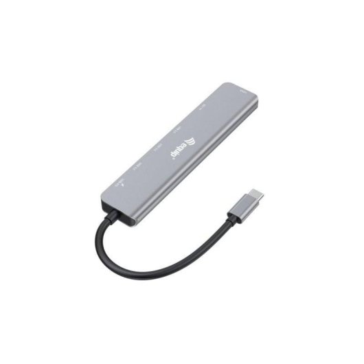 Adaptador USB-C Equip 7 en 1 HDMI 4K 100W USB PD Aluminio Plata