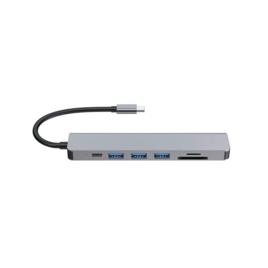 Adaptador USB-C Equip 133494 7 en 1 HDMI 4K 100W USB PD Aluminio Plata
