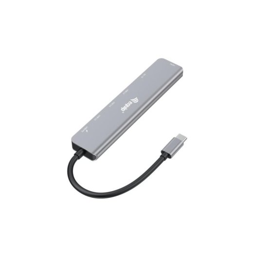 Adaptador USB-C Equip 7 en 1 HDMI 4K 100W USB PD Aluminio Plata