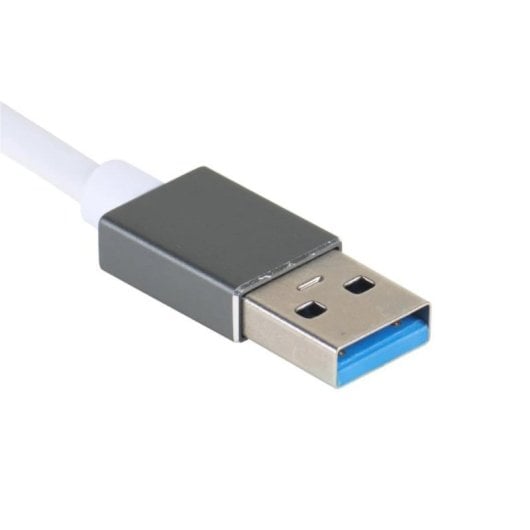Adaptador USB iggual IGG319260 Aluminio 3x USB 3.2 Gen 1 Type-A Gigabit Ethernet Negro