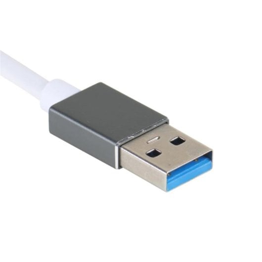 Adaptador USB iggual IGG319260 Aluminio 3x USB 3.2 Gen 1 Type-A Gigabit Ethernet Negro
