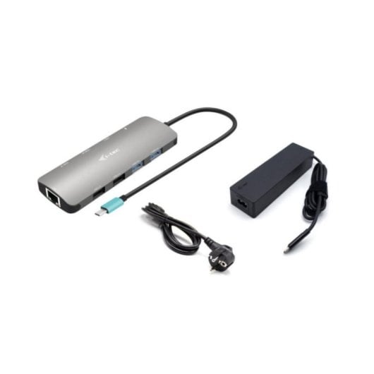 Docking Station USB-C i-tec Metal Nano 2x Display HDMI 100W PD + Cargador 100W Gris