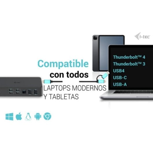 I-Tec Dual 4K Docking Station Base de Conexão USB 3.0/USB-C/Thunderbolt 3 Dual 4K 100W 2xDP 2xHDMI PD Gen2