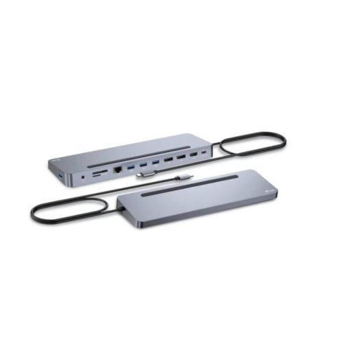 I-Tec Metal Ergonomic USB-C Dock 3x 4K Display, 100W Power Delivery, Leitor SD Prateado