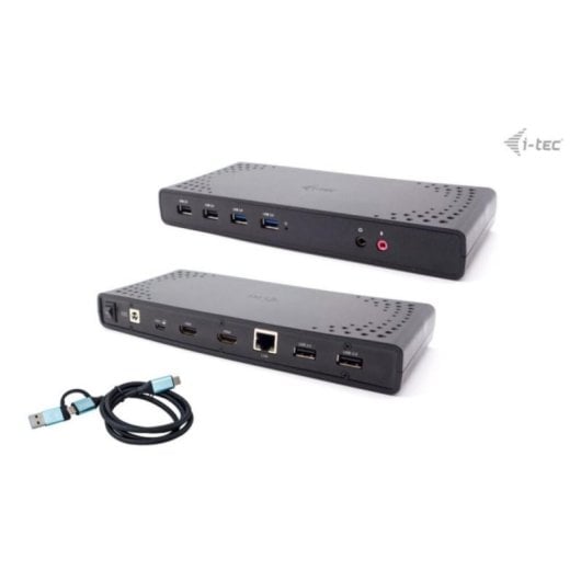 I-Tec Dual Display DisplayLink DL3900 Estação de Acoplamento USB-C/USB-A/Thunderbolt 2xHDMI 100W