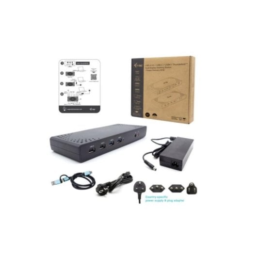 I-Tec Dual Display DisplayLink DL3900 Estação de Acoplamento USB-C/USB-A/Thunderbolt 2xHDMI 100W