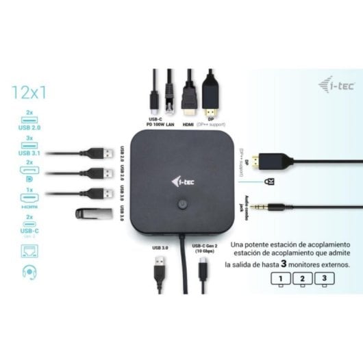 USB-C Dockingstation i-tec Triple 4K USB 3.2 Gen2 100W Power Delivery USB-C Dockingstation i-tec Triple 4K USB 3.2 Gen2 100W Power Delivery