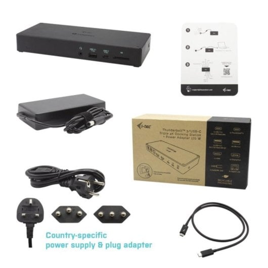 Dockingstation i-tec Thunderbolt 3 3x Display 96W USB-C HDMI DP Ethernet Dockingstation i-tec Thunderbolt 3 3x Display 96W USB-C HDMI DP Ethernet