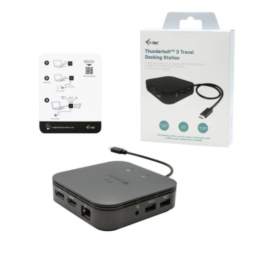 Estación de acoplamiento i-tec Thunderbolt 3 Travel Dock Dual 4K 60W Negro Compacta