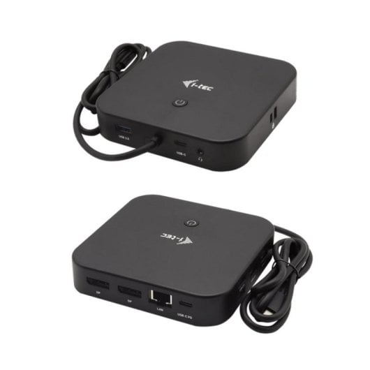 Station d'accueil USB-C i-tec avec Power Delivery 100 W, Alámbrico, 2 Moniteurs 4K, Noir