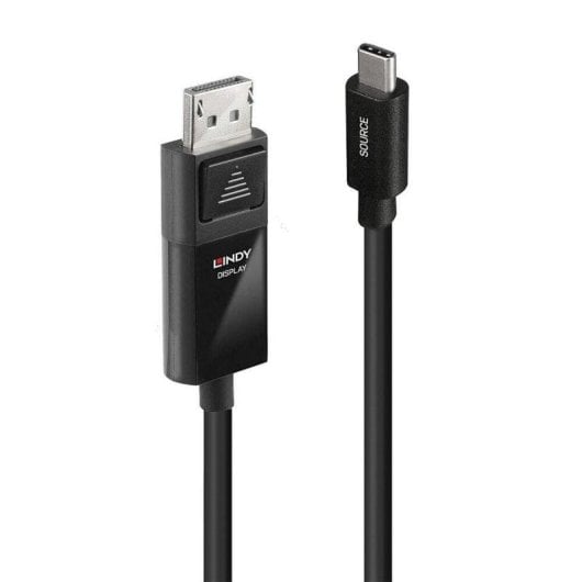 Adaptador de cable de vídeo Lindy 43342 USB Tipo C a DisplayPort 2 m Negro
