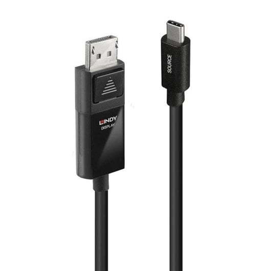 Adaptador de cable de vídeo Lindy 43342 USB Tipo C a DisplayPort 2 m Negro