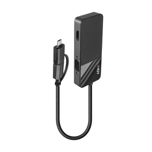 Lindy 43354 USB 3.2 Gen 1 Type-A + Type-C HDMI VGA Noir 60 Hz