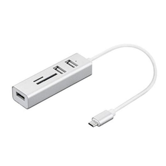 USB-Hub Nilox NX090301141 USB 3.2 Gen 1 Type-C mit MicroSD und SD Kartenleser USB-Hub Nilox NX090301141 USB 3.2 Gen 1 Type-C mit MicroSD und SD Kartenleser