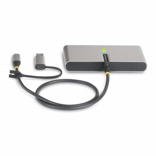 Concentrador USB StarTech.com HB31C2A1CS RS232 Ethernet Gigabit 2xUSB 100W PD Gris