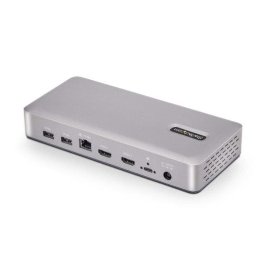 StarTech 155UE-USB4-DOCK Docking Station USB4 com HDMI Dual 2x4K 120Hz, 6xUSB, 2.5GbE e PD 100W Prateado