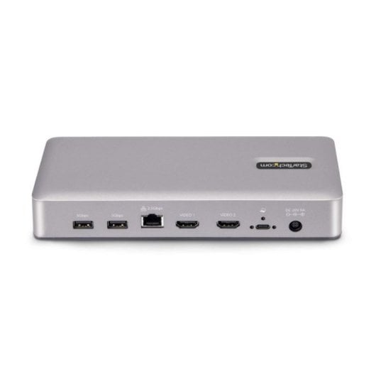 StarTech 155UE-USB4-DOCK Docking Station USB4 com HDMI Dual 2x4K 120Hz, 6xUSB, 2.5GbE e PD 100W Prateado