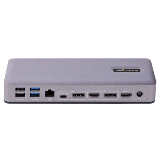 Docking Station USB-C StarTech Triple 4K 7 Ports USB PD 60W GbE Chromebook