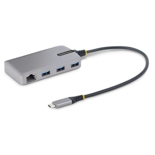 Hub USB-C StarTech VL817 3 USB-A Ports 5Gbps Gigabit Ethernet 30cm Grau