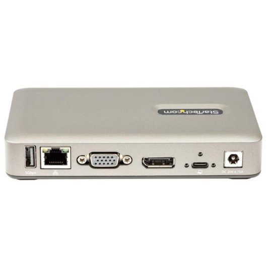 Docking Station StarTech USB-C DisplayPort 4K65W VGA Hub 4 Puertos PD 65W Gris