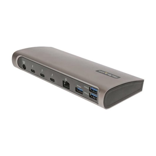 Docking Station StarTech Thunderbolt 4 96W PD 3xTB4/3xUSB-A/SD/Ethernet Negro Gris