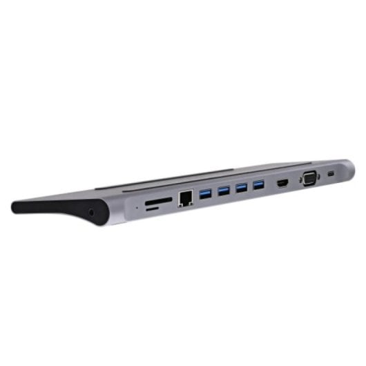 Dock Station T'nB DOCKUSBC11 USB-C 4xUSB-A HDMI VGA Ethernet Lector SD/MicroSD Plata