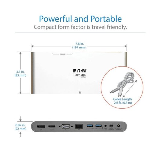Base de acoplamiento Tripp Lite U442-DOCK4-INT USB-C 100W 4K Ultra HD