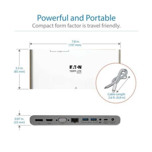 Base de acoplamiento Tripp Lite U442-DOCK4-INT USB-C 100W 4K Ultra HD