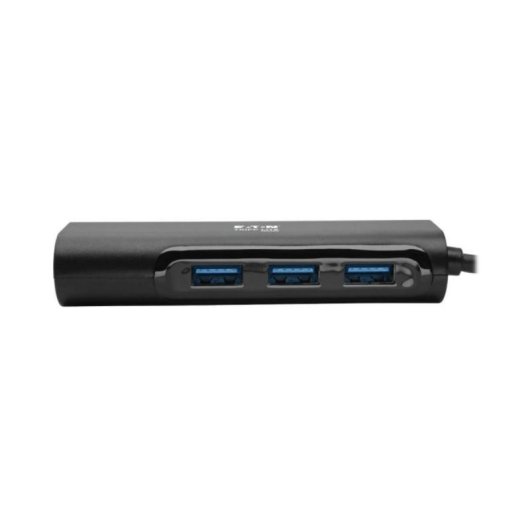 Adaptador USB-C Tripp Lite U460-003-3A1GB Ethernet Gigabit Hub 3 Puertos USB 3.1 Gen1 Negro