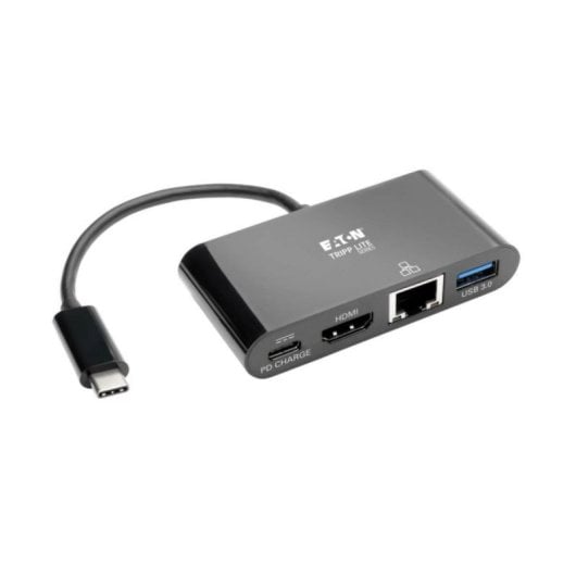 Adaptador USB-C Tripp Lite U444-06N-H4GUB-C HDMI 4K, USB-A, Ethernet, PD 60W, Thunderbolt 3