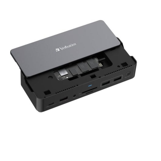 Verbatim CDS-15S Docking Station USB-C 100W 8K HDMI DisplayPort 10Gbps NVMe SD RJ45 ABS Alumínio