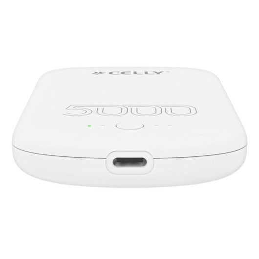 Batterie externe Celly MAGPB5000PROWH 5000 mAh avec chargeur sans fil, blanc
