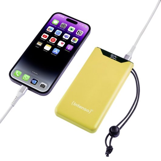 Bateria externa Intenso 7332039 de polímero de lítio 10000 mAh amarela