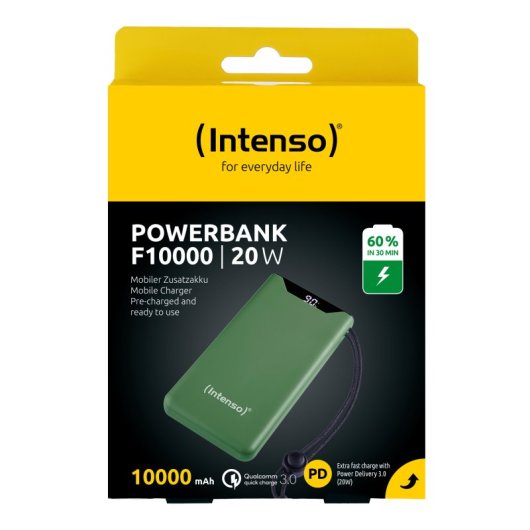 Bateria externa Intenso 7332037 de polímero de lítio 10000 mAh verde