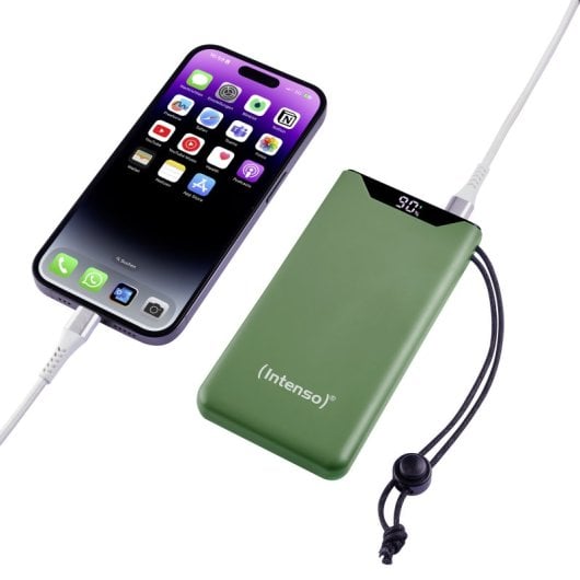 Bateria externa Intenso 7332037 de polímero de lítio 10000 mAh verde