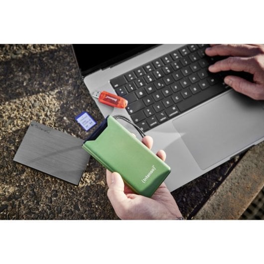 Bateria externa Intenso 7332037 de polímero de lítio 10000 mAh verde