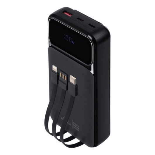 Bateria externa Rivacase VA2221 de polímero de lítio 20000 mAh preta