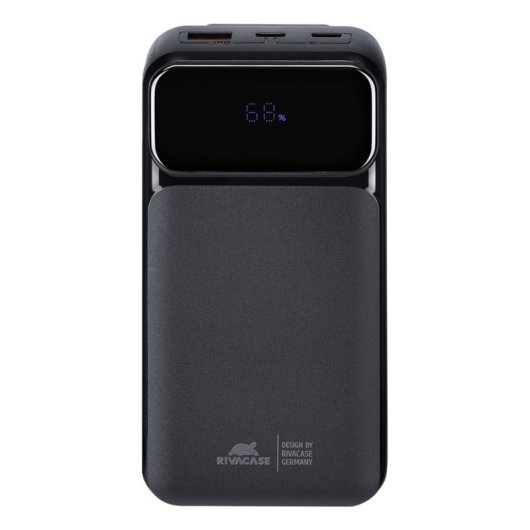 Bateria externa Rivacase VA2221 de polímero de lítio 20000 mAh preta