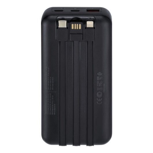 Bateria externa Rivacase VA2221 de polímero de lítio 20000 mAh preta