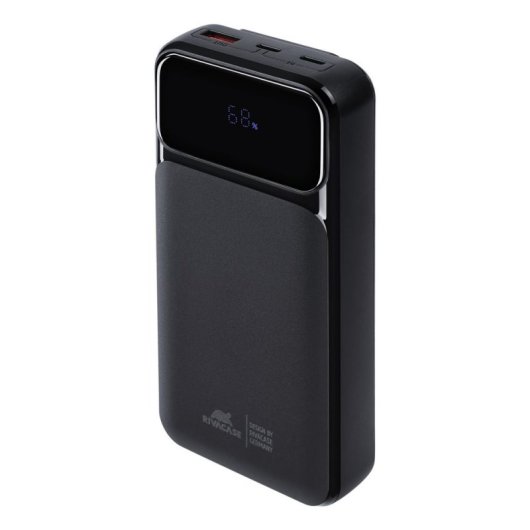 Bateria externa Rivacase VA2221 de polímero de lítio 20000 mAh preta