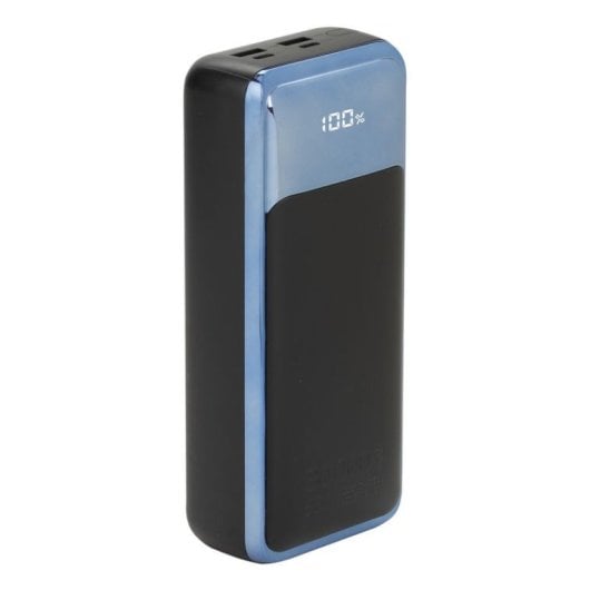 Bateria Externa Rivacase VA1080 Polímero de Lítio 30000 mAh Preta, Azul